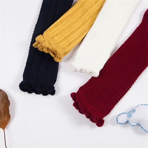 Citgeett Solid Baby Girl Sokken Knie Hoge Bogen Warme Sokken Leuke Lange Buis Booties Gestreepte Casual