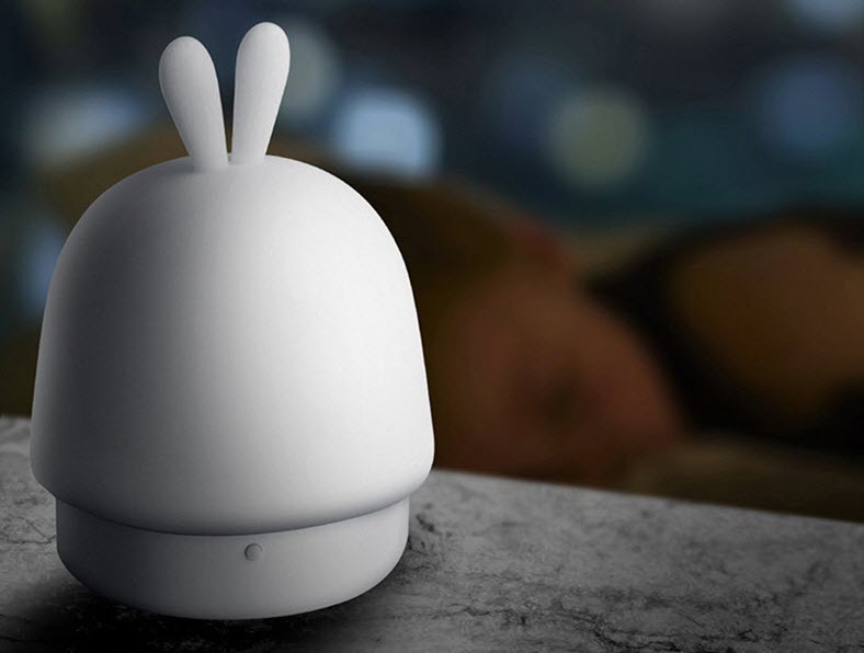 LED bed lamp cartoon rabbit USB light silicone material cartoon lamp for