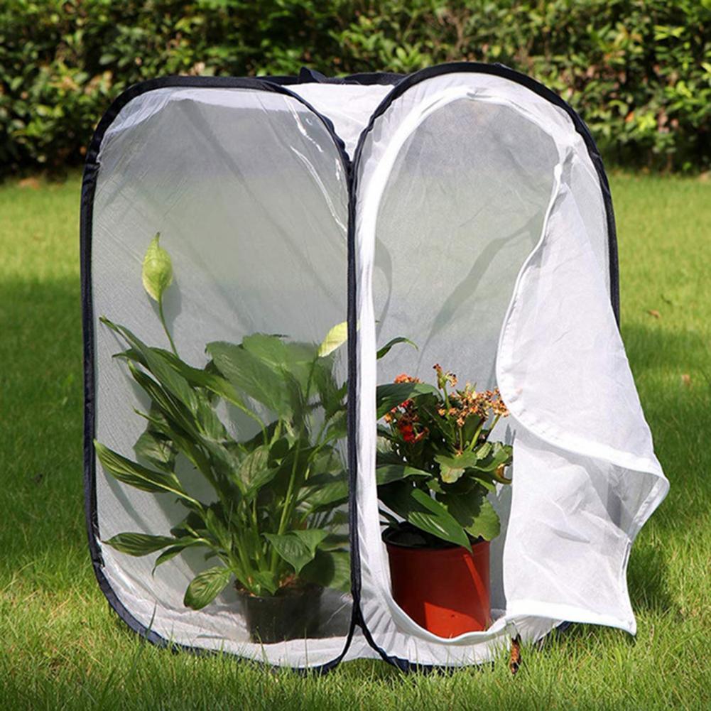 Useful Plant House Roll-up Window Flower Shelter Lightweight Visible Easy Installation Potted Greenhouse Cover