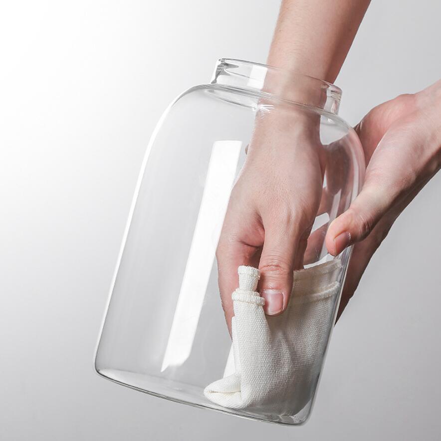 Matglass med trelokk oppbevaring kjøkken matte krydder krydder blomst te frokostblanding lufttette glasskrukker forseglet beholder