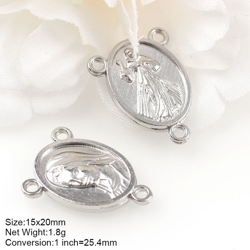 20 stücke Religiöse Charme Drei Löcher Halskette Verknüpfung Charme Anhänger Schmuck, sterben DIY Schmuck zubehör: AJ599