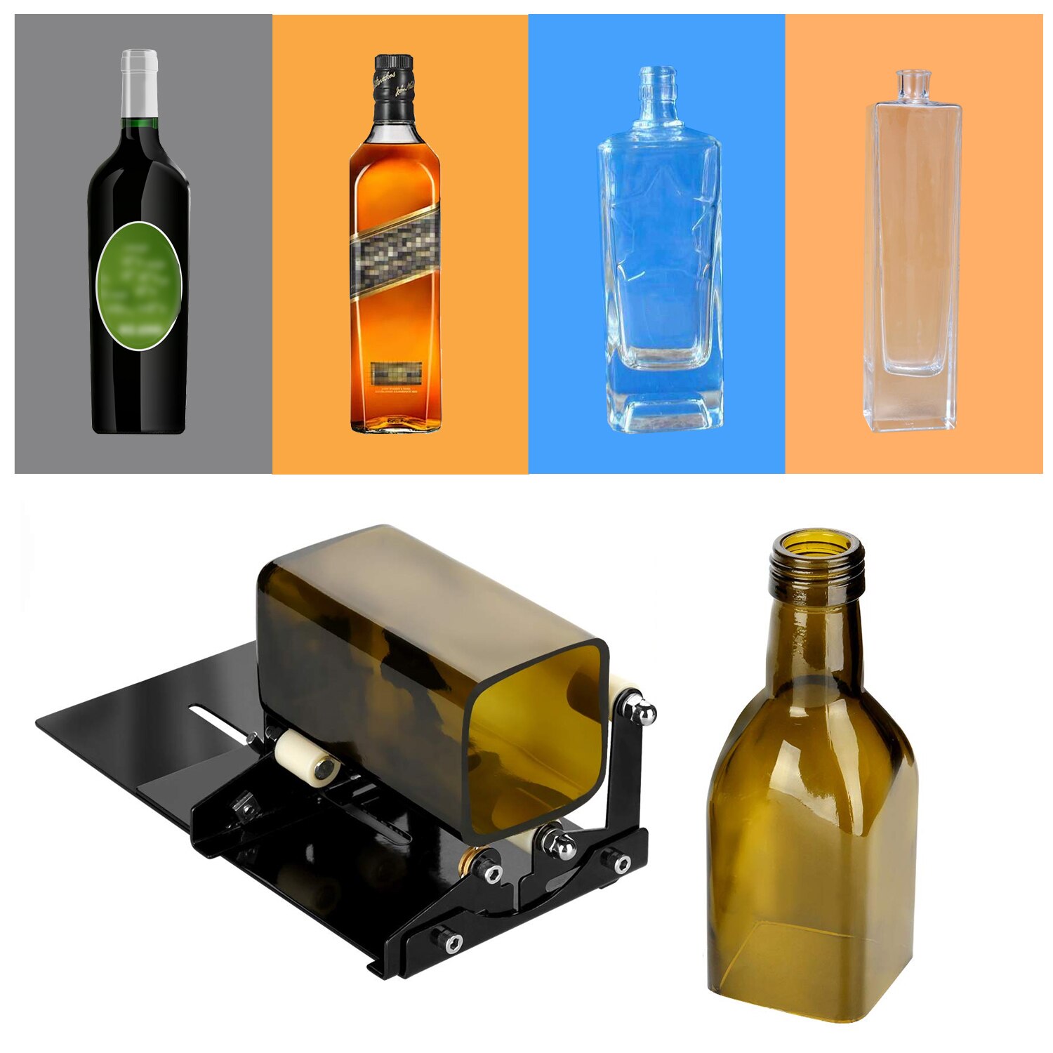 Glas Flasche Schneiden Werkzeuge Flasche Cutter Wein Bahre Glas Skulpturen Cutter Glas Schneiden Maschine für DIY Metall Pad Flasche Halfter