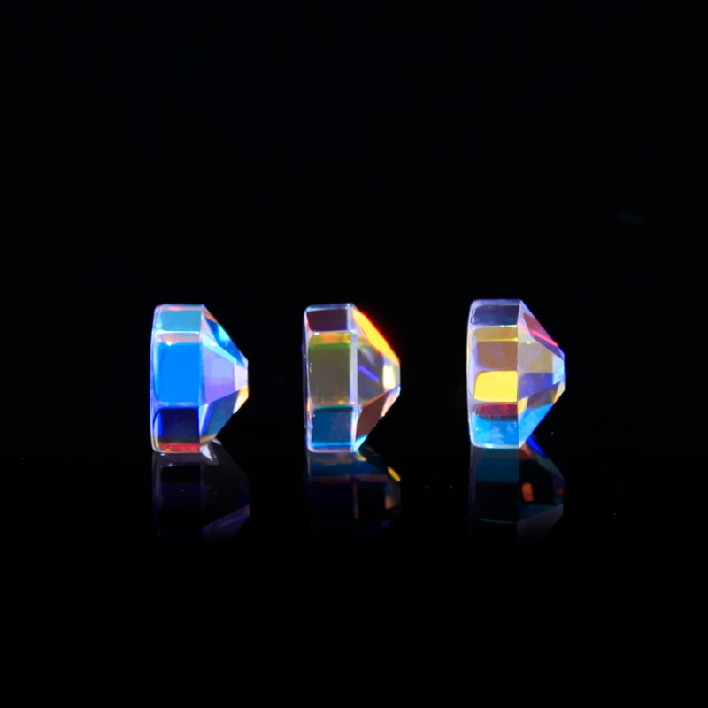 Dichroic Prism Six-Sided Bright Light X-Cube Stained Glass Prisms Crafts for Decoration Polyhedron Glass prism