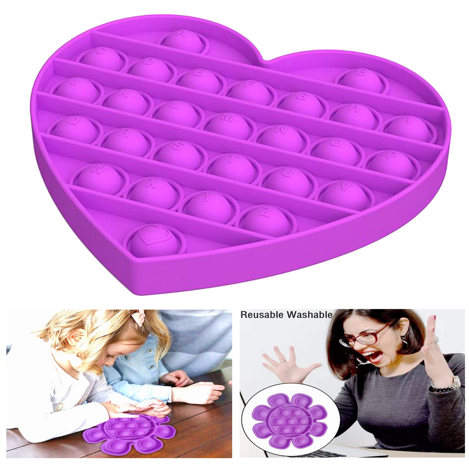 Push Bubble Sensory Fidget Toy Stress Reliever for Adults Game Fidget Toy Game Simple Fidgets Stress Toys