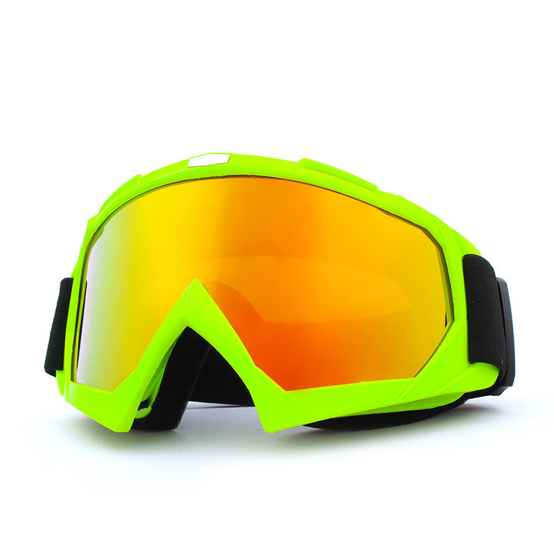 Gafas de Motocross para adultos, Gafas de motocicleta ATV, lentes transparentes, casco de esquí, Googles todoterreno para Kawasaki Oculos Gafas: YELLOW
