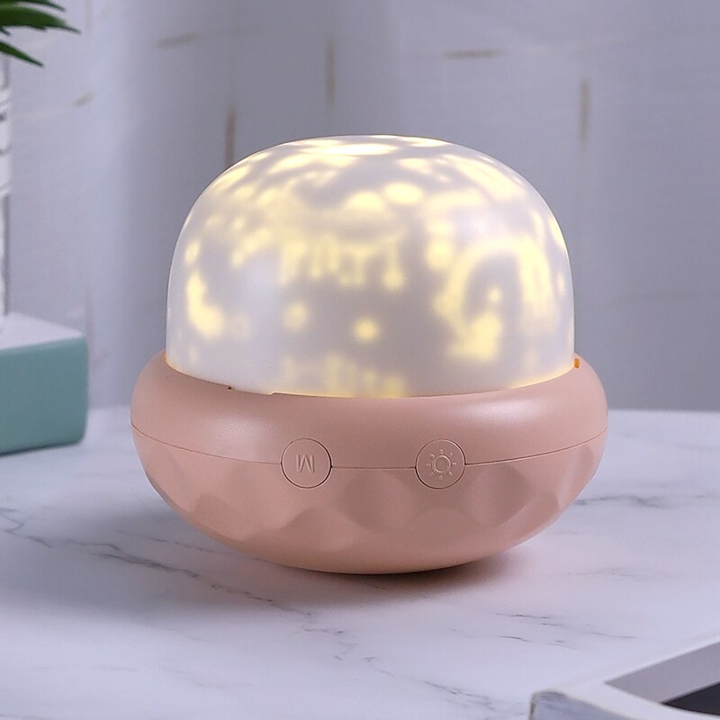Paddestoel Projectielamp Led Nachtlampje Projector Planetarium Kinderen Slaapkamer Night Lamp Oceaan Projectie Light Kids: Roze