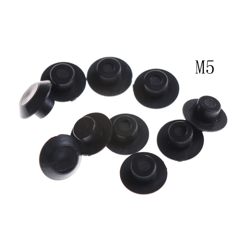 10PCS M5-12 Praktische Schwarze Innensechskant-Abdeckkappen Befestigungselemente Schrauben Inbusschraube Schraube Mutter Rundkopfschutz: WHITE
