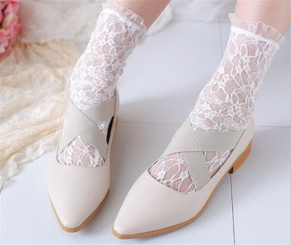 Lolita blondestrømper blonde søde strømper blonde sidebunker af sokker koreanske retro litterære sokker  b702