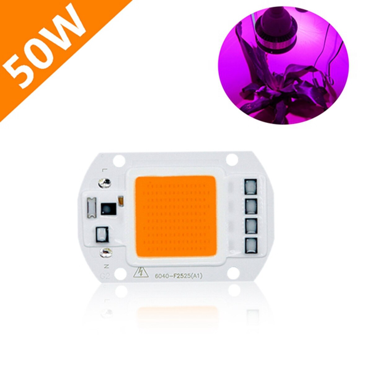 Jiguoor 1 stks Hydroponice AC 220 V 50 w cob led licht groeien chip volledige spectrum 300-840nm voor Indoor Plant Zaailing Groeien en bloem