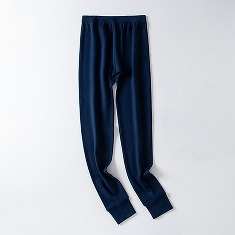 Pantalon Thermo en coton pour homme, sous-vêtements thermiques, respirant, hiver sous-vêtement thermique: Navy Men Pants / L