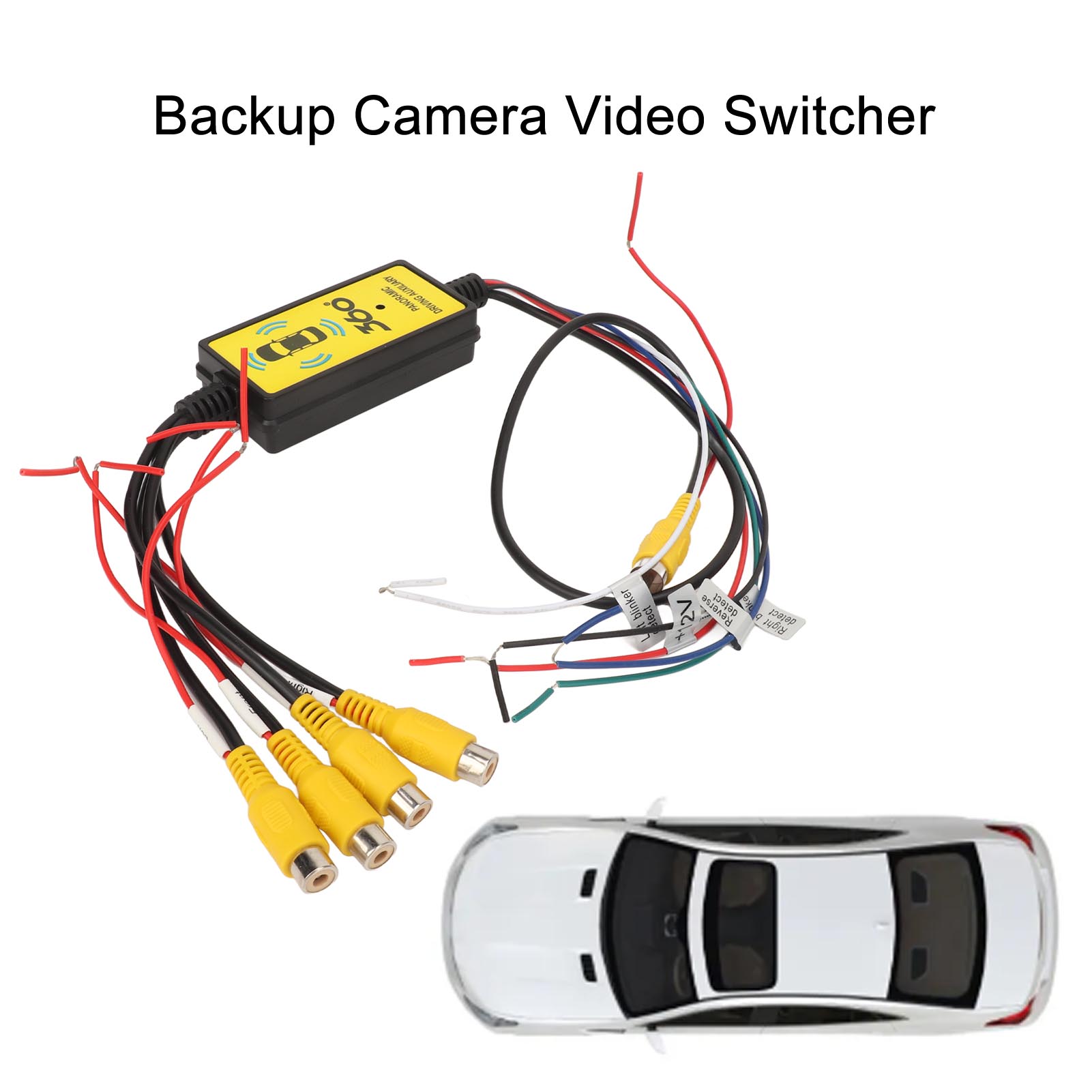 Interruptor divisor de cámara de respaldo de coche, convertidor de conmutador de Video inteligente con Control remoto, 4 entradas y 1 salida