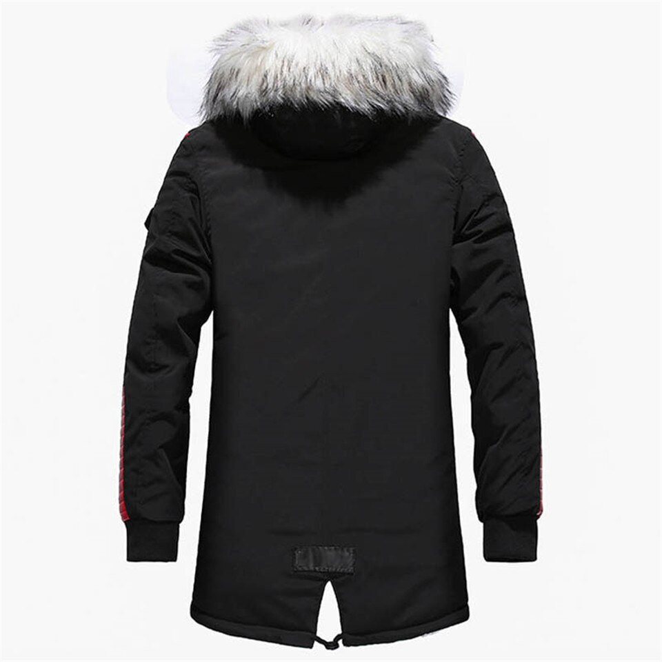 Mærke vinterparkaer mænd tykkere varme parkaer afslappet langt outwear jakker og frakker med hættekrave mænd veste homme