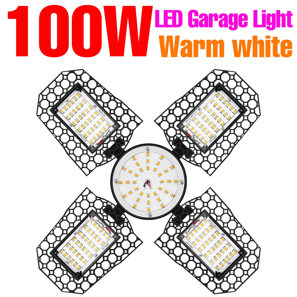 200w led-loftlampe til garage,  e27/e26 led-pærer ,  ac 220v kælderbelysning til lager, værksted 110v 40w 60w 80w 100w 150w: Orange