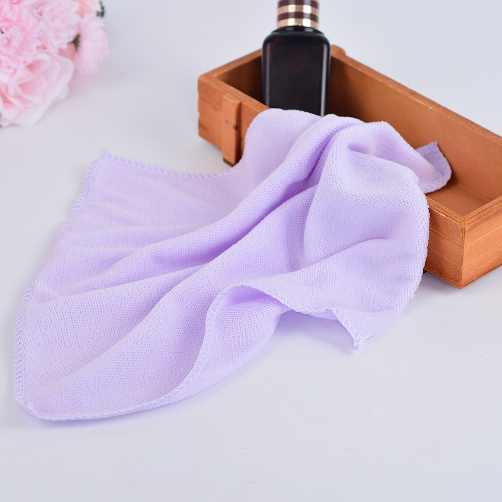 Urijk 1pc bilvask håndklæder plys mikrofiber vask tørre håndklæde stærk tyk plys polyester fiber rengørings håndklæde køkkenværktøj: Lilla / 30 x 70cm