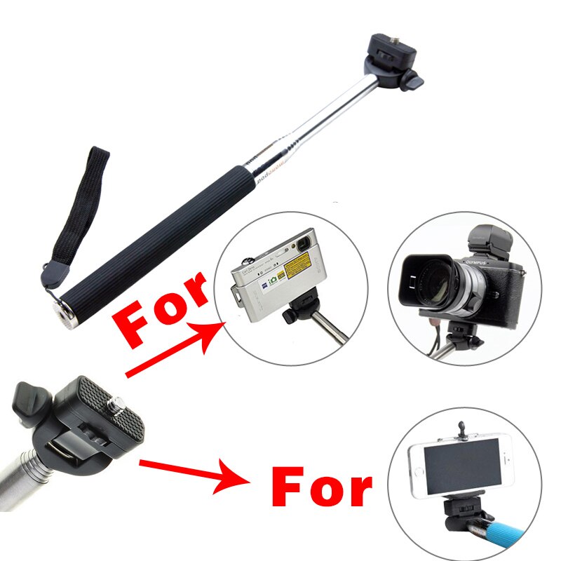 Selfie pinne til gopro telefonstativ universell mobiltelefon klipsholder stativmonteringsadapter bluetooth smarttelefonkamera tilbehør