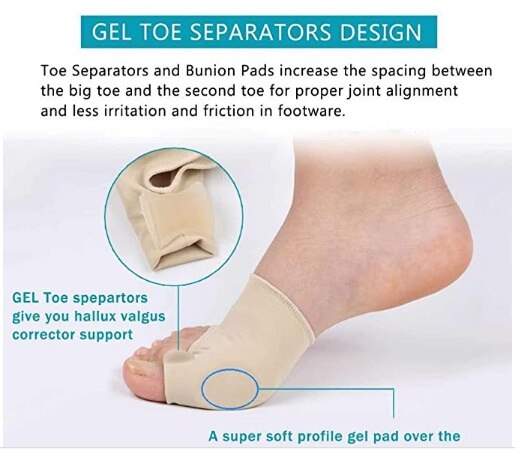 Bunion Corrector and Bunion Pain Relief Kit, Gel Bunion Pads & Sleeve, Toe Separators Spacers Straighteners for Men and Women