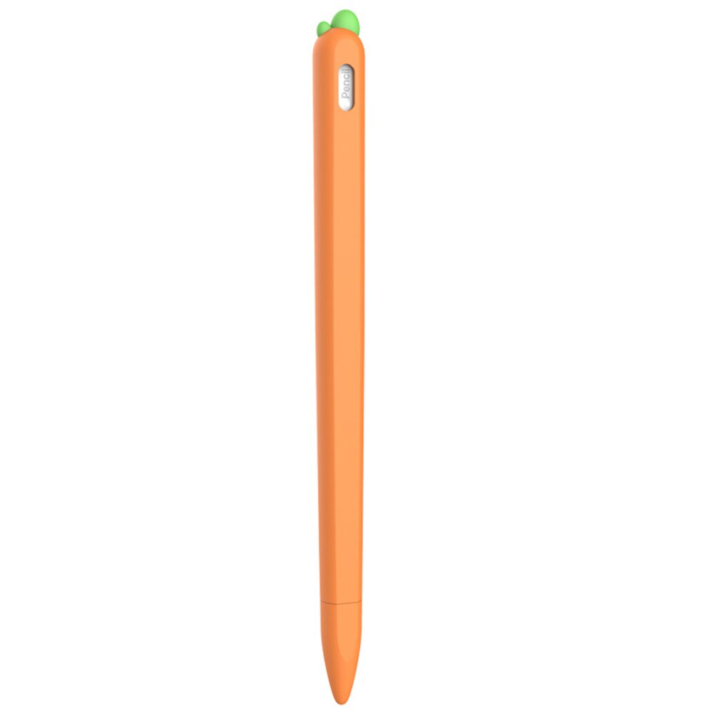 Abdeckung Bleistift Fall Nicht-slip Schützen Weiche Silikon Hülse Weiche Silicon Schutzhülle Zubehör für Apple Bleistift 1 2: Orange pencil 2nd