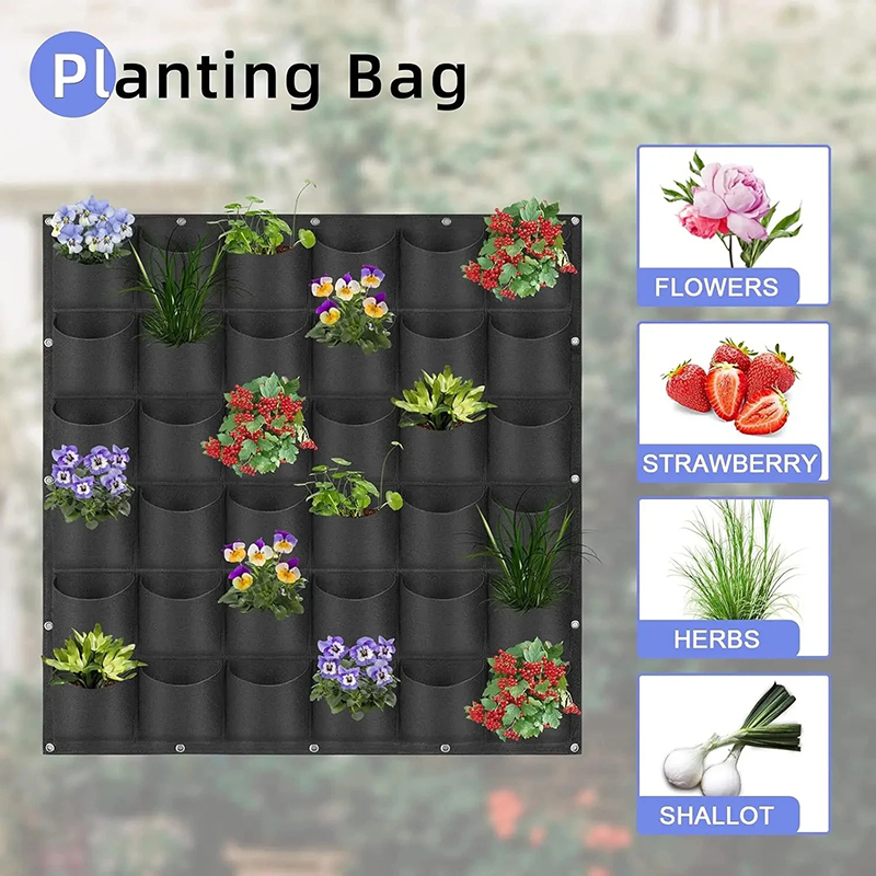 Sac de plantation mural suspendu, plusieurs poches, sac de culture, jardinière verticale pour légumes de jardin, bonsaï vivant, Pot de plantes, fourniture pour la maison