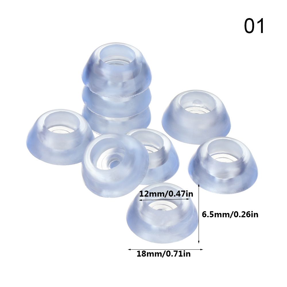 10pcs Clear Soft Furniture Chair Table Feet Leg Bottom Non-slip Anti-skid Glides Wooden Floor Protector Non-noise Screw on Pad