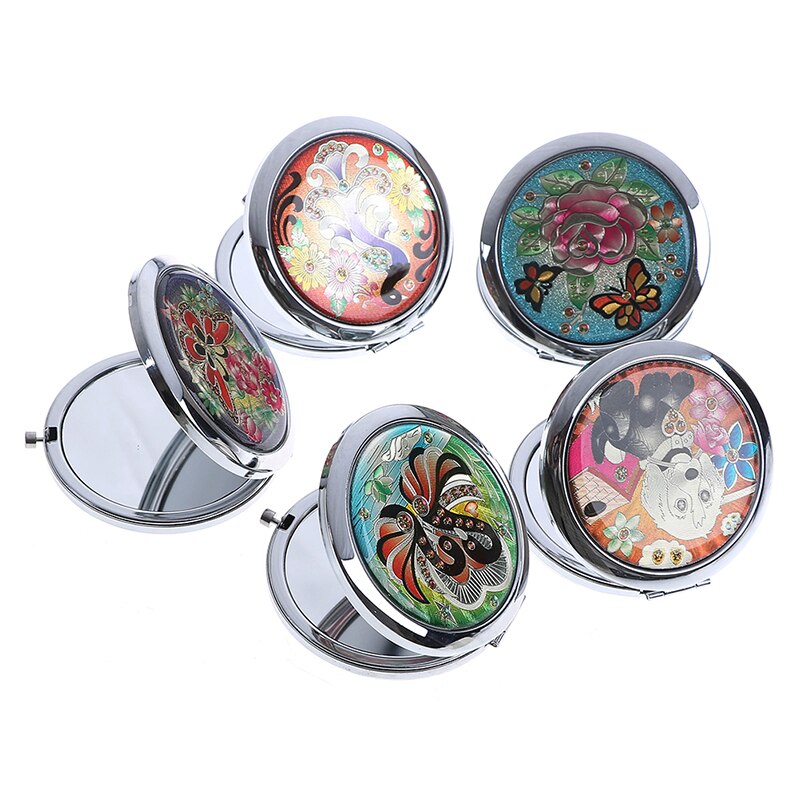 16 stijl dubbelzijdige mini-spiegels draagbare compacte zak dames meisje cosmetische kleine compacte spiegels opvouwbare spiegel make-upspiegel