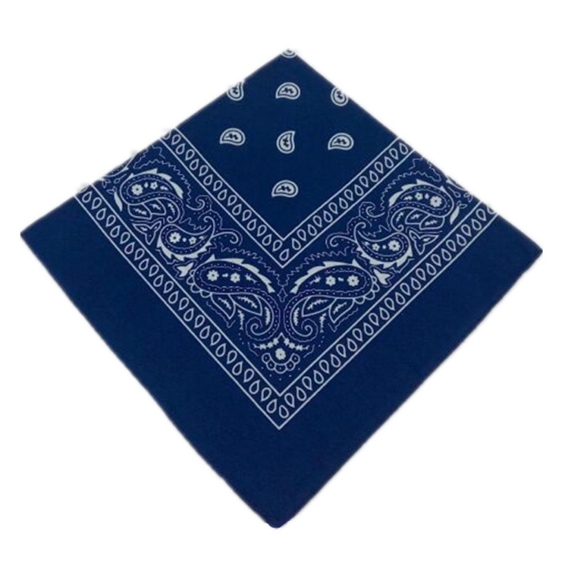 unisex Uomo Donna Bandana in cotone fascia per capelli cowboy Uomo motociclista sport Copricapo Polso Hairwrap Sciarpa avvolgente per la testa su un assolo lato Paisley