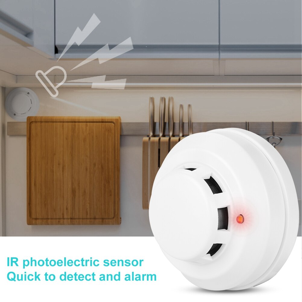 Smart Smoke Detector Wired Network Photoelectric Smoke Detector IR Alarm Fire Security DC 12V~DC 30V Fire Alarm Home Automation