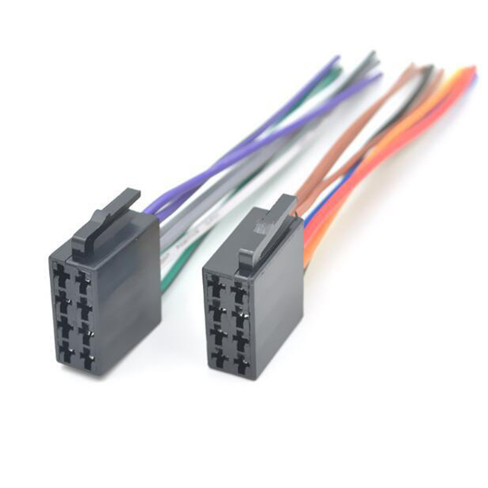 Adaptador de Cable ISO de Radio estéreo para coche, enchufe macho Universal ABS a conector hembra, arnés de cableado, accesorios para automóviles