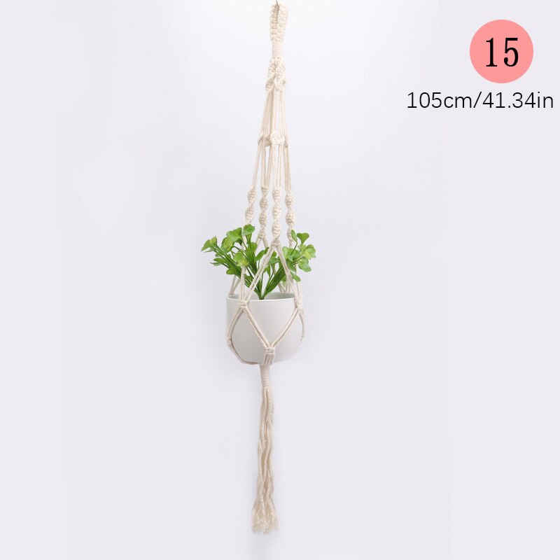 Plant Hanger Macrame Hangers Macrame Wall Hanging Plant Holder Air Plant Planters For Indoor Plants Indoor Plants Hanging Pot: 15