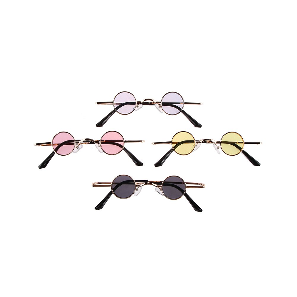 Children Small Sized Frame Sunglasses Girls Round Glasses Frame Metal Punk Eyeglasses Kids Sun Glasses Boy Outdoor Eyewear