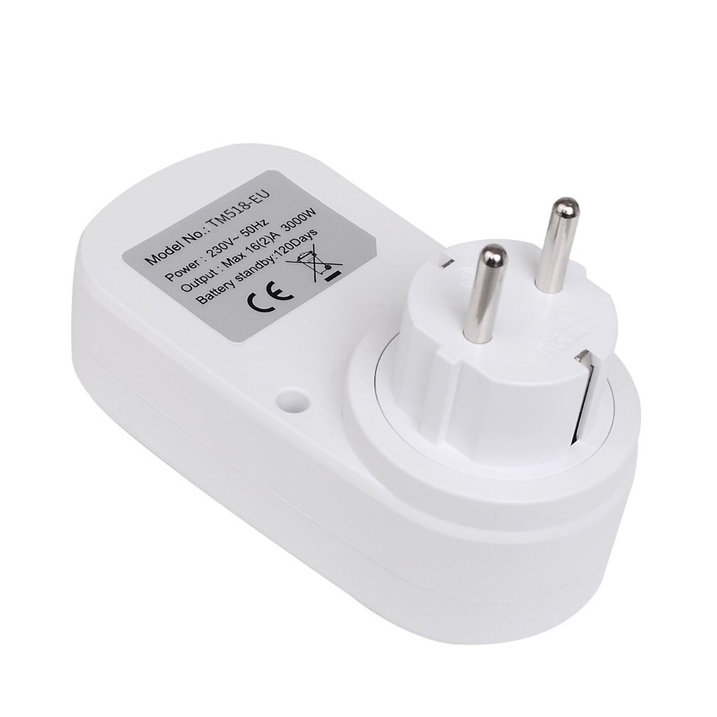SINOTIMER Weekly 7 Days Programmable Digital Timer Switch Socket Outlet Plug-in Time Control for Electric Appliance EU US Uk