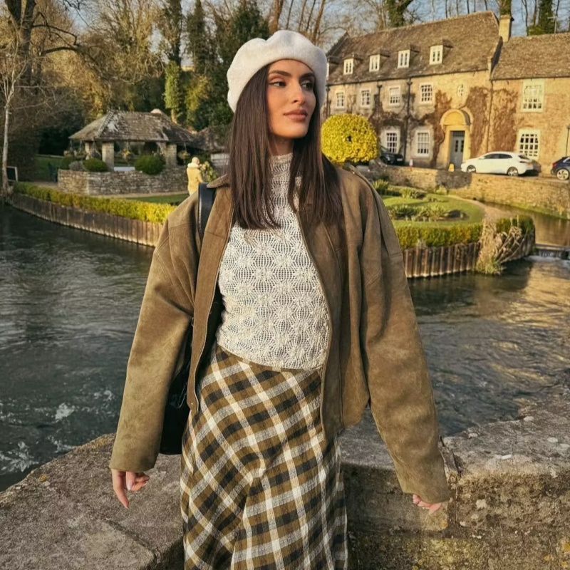 Herbst Und Winter Frau Bomber Jacke Neue Wildleder Material Reißverschluss Lokomotive Outwears hoch Straße Elegante schick Für Frau