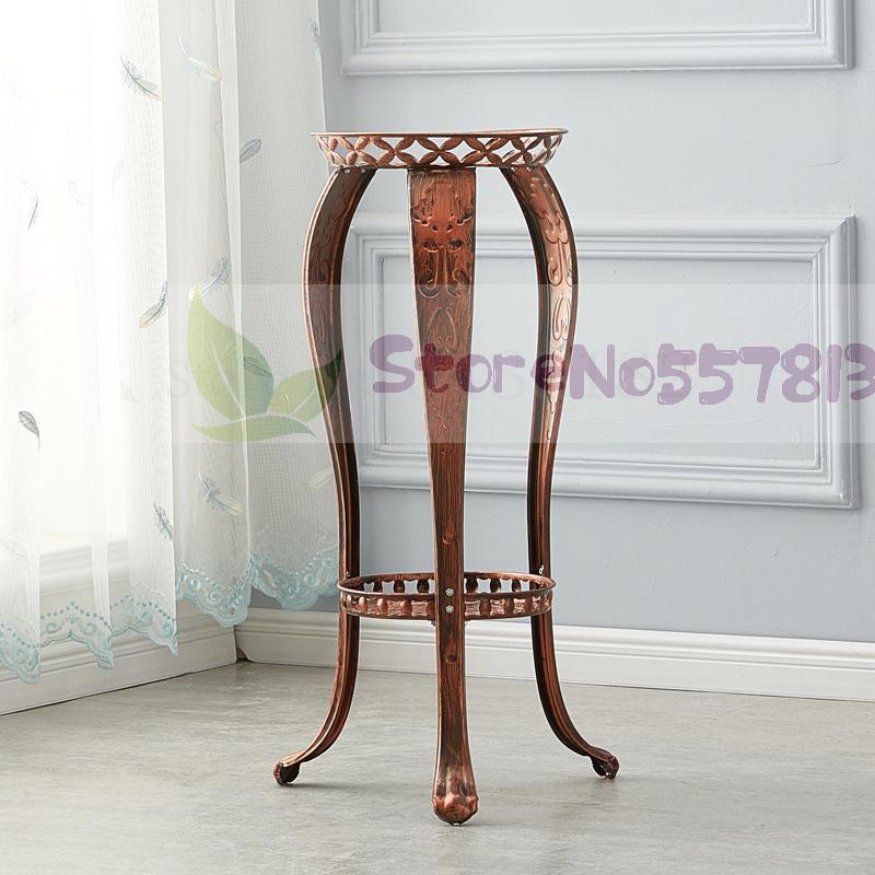 Flower rack rack home office living room balcony green dill wrought iron flower stand floor European bonsai flower stand: Height 102cm 7