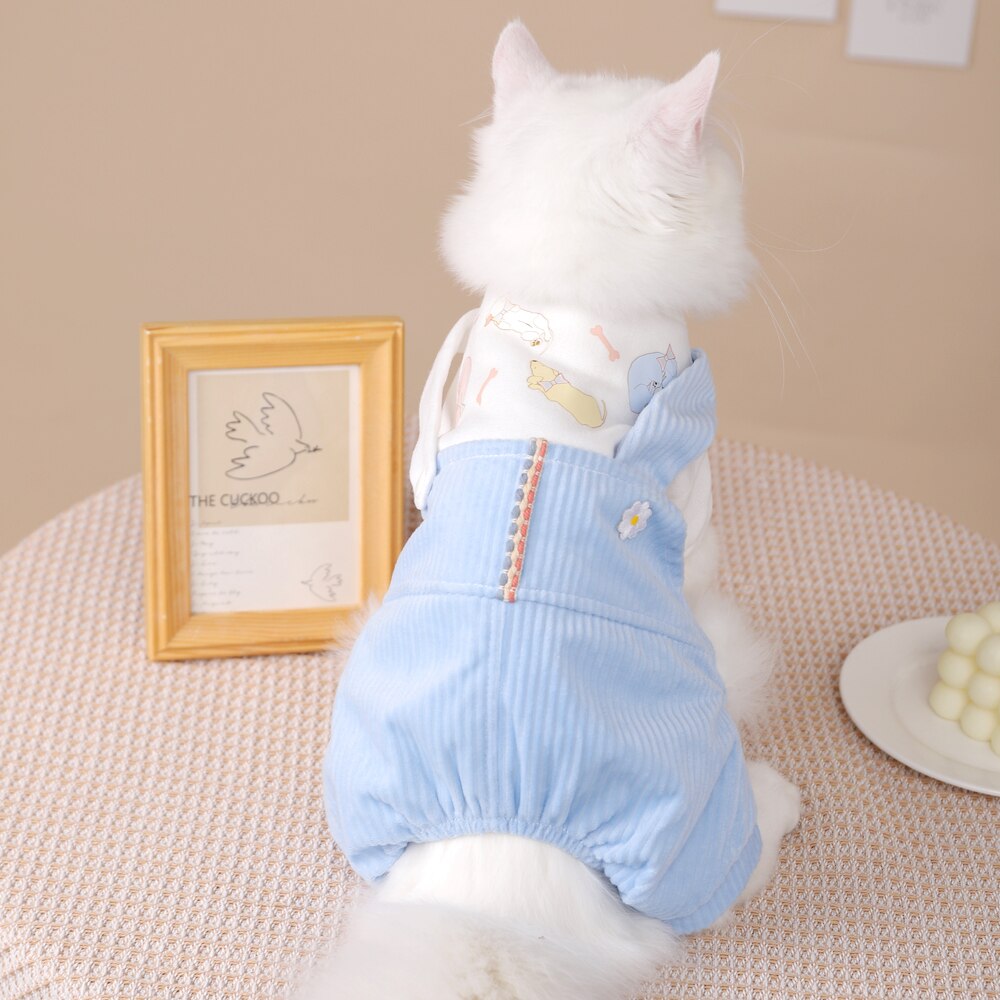 Costume de chat en molleton doux pour animal de compagnie, vêtement pour chien, pull, Kedi Katten