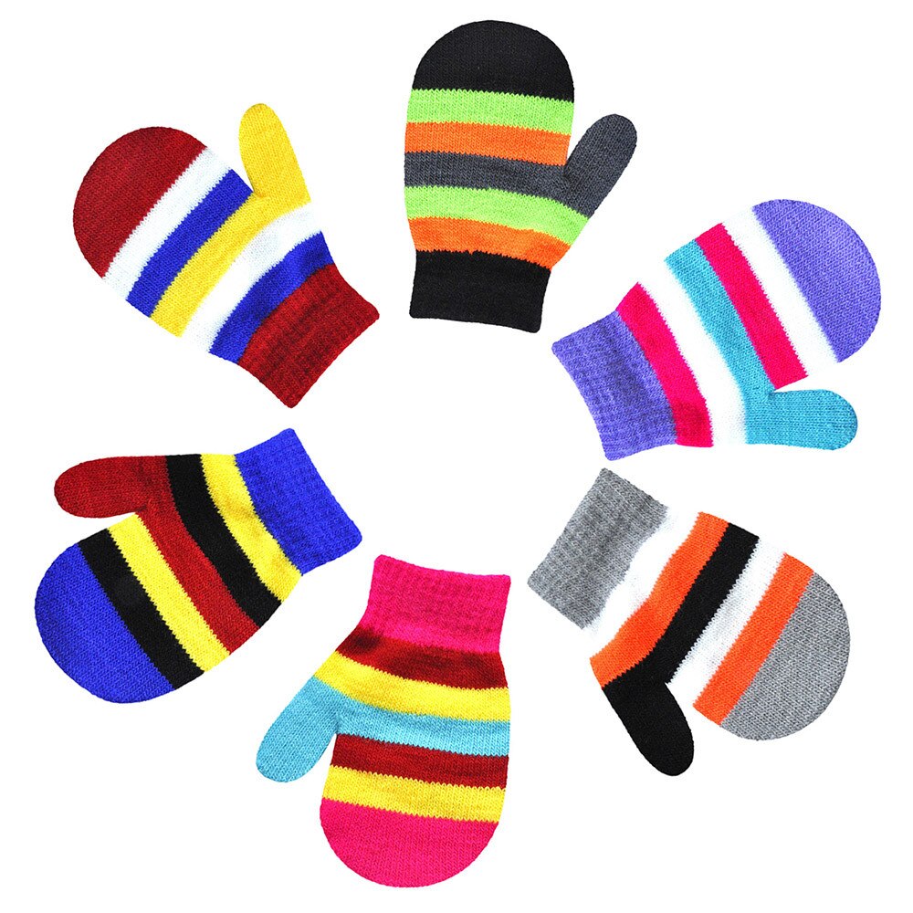 Autumn Winter Infant Baby Cute Solid Print Girls Boys Of Winter Warm Gloves For Children Unisex Keep Warm Gloves