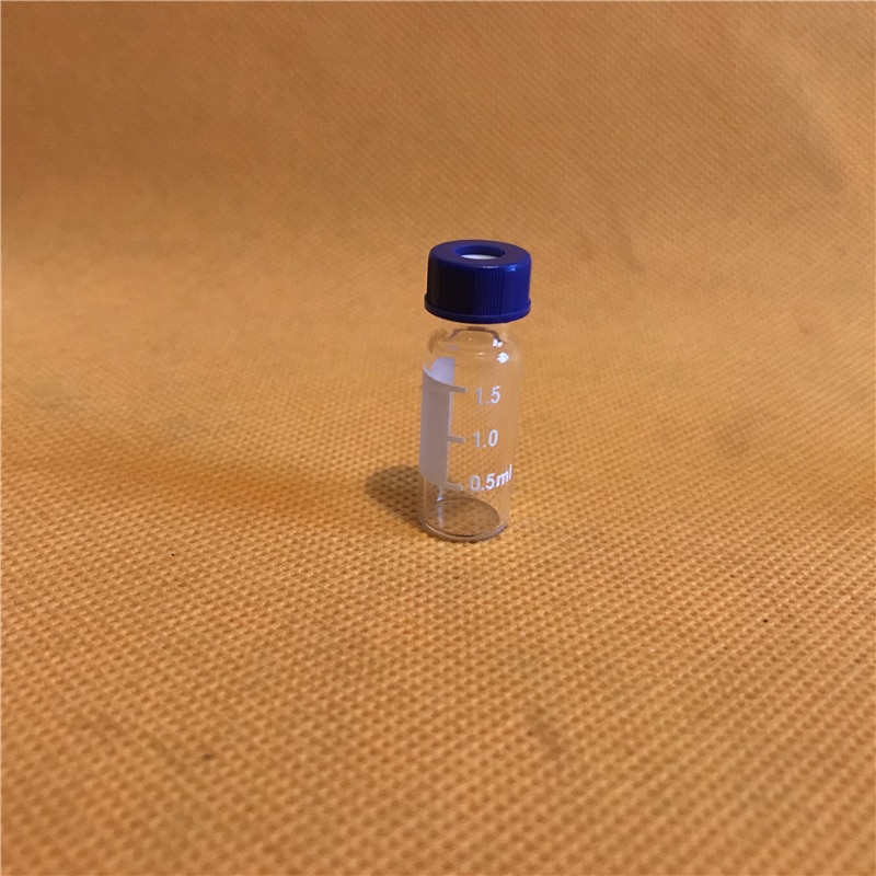 100pcs 2ml Clear Glass Scale Sample Vials chromatographic sample bottle 2ML Glass Bottles With Screw Cap 2ml Packing Bottles