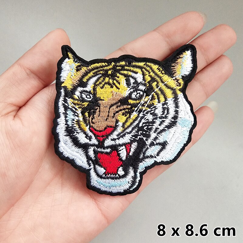 Tijger Wolf Adelaar Borduurwerk Patches Ijzer Op Patch Geborduurde Patchs Badge Applicaties Dier Voor Kleding Stickers Rugzak Zakken: 714