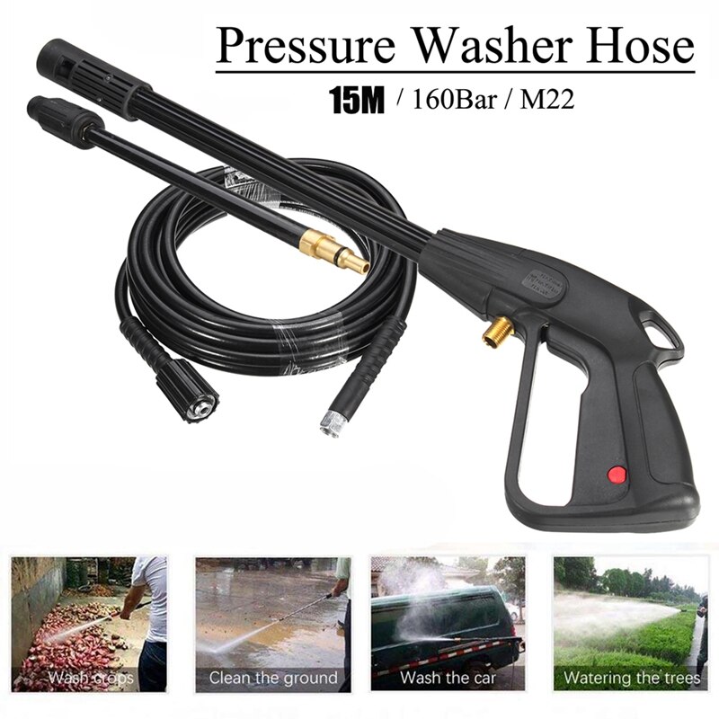 Hogedrukreiniger Spray G-Un, m22 Auto Water Wasmachine Schoonmaken Tool Met 10M Slang Voor Cleaner Watering Lawn Tuin: Default Title