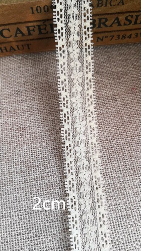 lot Beige Elastic Stretch lace trim diy sewing wedding doll dress 2cm