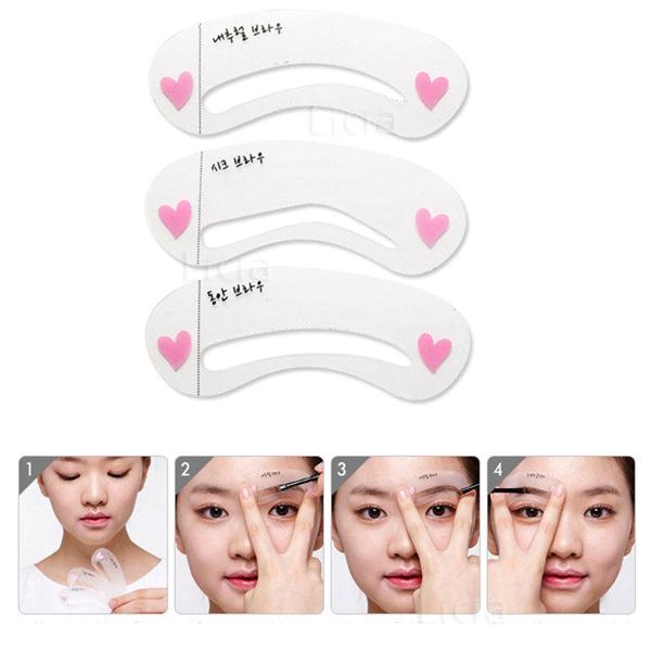 Wenkbrauw Stencils Tekening Gguide Card Professionele Wenkbrauw Template Diy Makeup Wenkbrauw Beauty Tools Voor Vrouwen 3 Stijlen Van Wenkbrauw