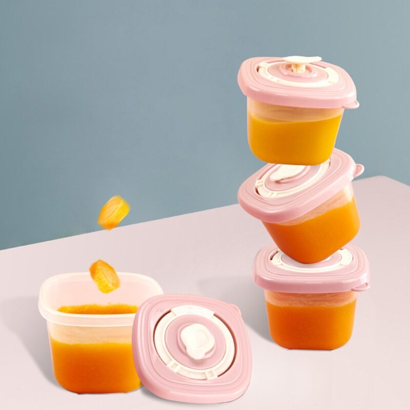 Multifunctional 4 Pcs Baby Milk Powder Dispenser Airtight Fresh Food Fruits Storage Box Cereal Containers for Outdoor