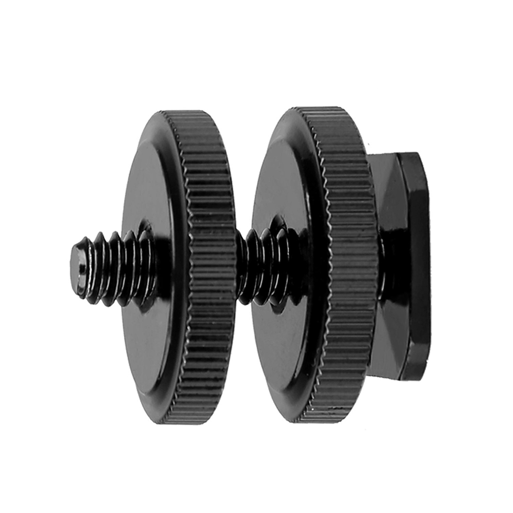 Camera 1/4 "-20 Flash Shoe Mount Adapter w/Dubbele Noten Statief Schroef Converter voor DSLR camera Rig Monitor LED Video Licht