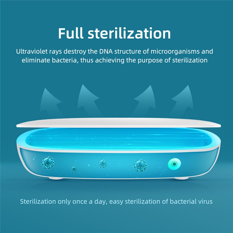 Multifunction Sterilizing Box Smart Phone Wireless Charger UV Sanitizer 10W Charging Ultraviolet Disinfector Safety Hygiene