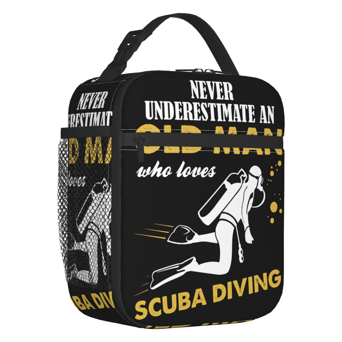 Scuba Diving Insulated Lunch Bags for Women Adventure Ocean Dive Diver Portable Cooler Thermal Bento Box Work School Travel: SKY BLUE