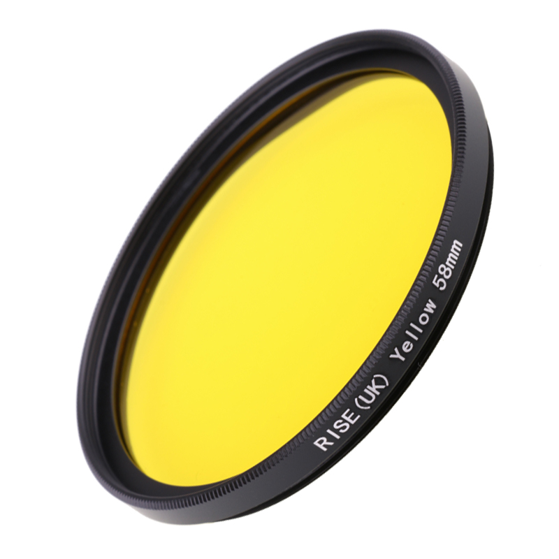 Camera Filter 58mm Volledige Gele Kleur Lens Filter voor Nikon D3100 D3200 D5100 SLR Camera Lens