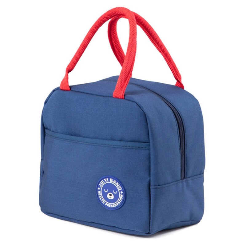 Bolsa de almuerzo reutilizable recipiente aislante para almuerzo bolso de mano para mujeres o trabajo Picnic canotaje playa pesca trabajo: Large Blue