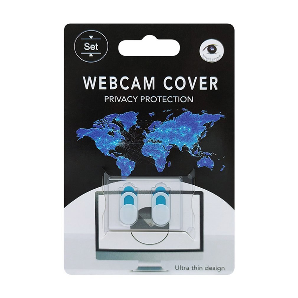 8 stuks computer lens cover universele antispy camera cover elliptische camera occlusie stickers camera privacy cover: Wit 2 stuks