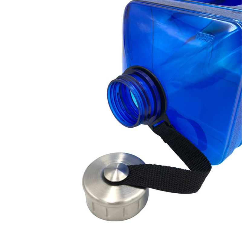 Garrafa de água dos esportes da grande capacidade 3.8l com punho e escala o copo bebendo reusável exterior da prova do escape para correr