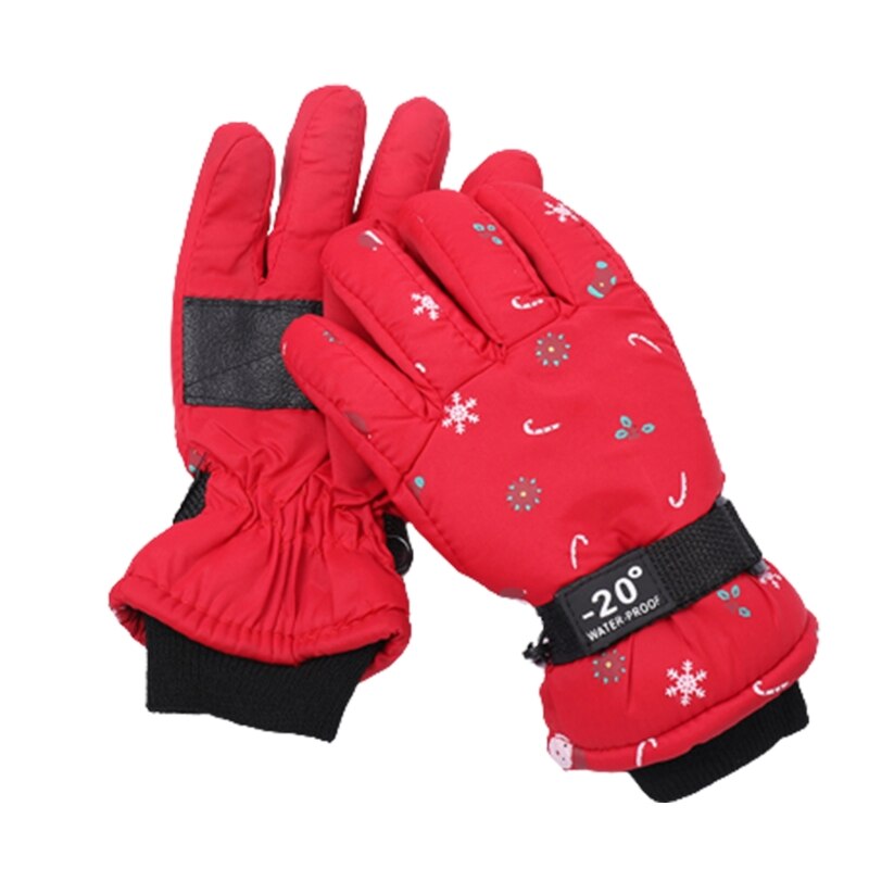 Verdikte Ski Handschoenen Kerst Patroon Handschoenen Zachte Fleece Gevoerde Handschoen Voor Kinderen: 1