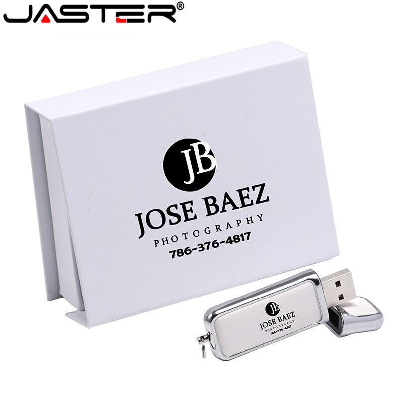 Jaster Custom Logo Kleur Print Lederen Usb 2.0 Memory Sticks Flash Drive Pen Drive 64 Gb 32 Gb 16 Gb 8 Gb 4 Gb Bedrijf