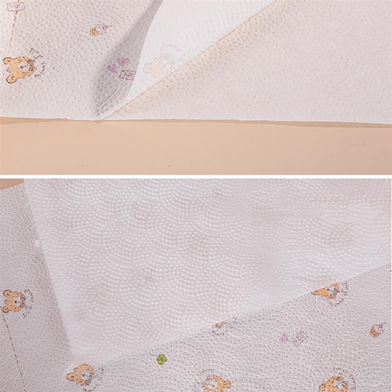 1 Roll Random Color Kitchen Paper Oil &amp; Water Absorbing Disposable Roll Paper Towel Family Printing Rolls Cleaning Paper